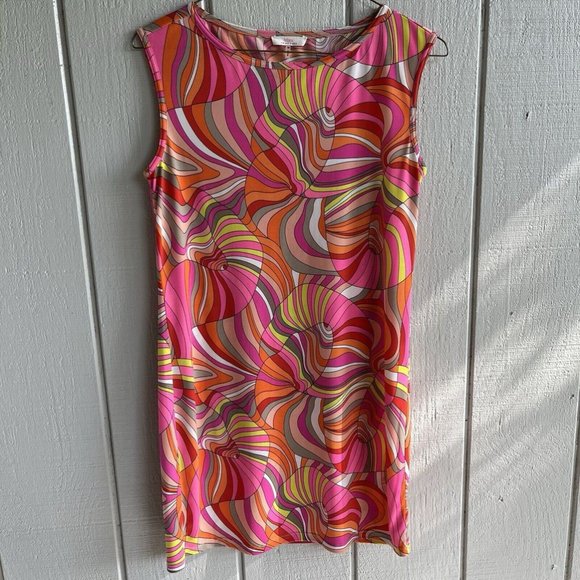 Trina Turk Other - Trina Turk Psychedelic Retro Multicolor Print Dress Swim Coverup Size M